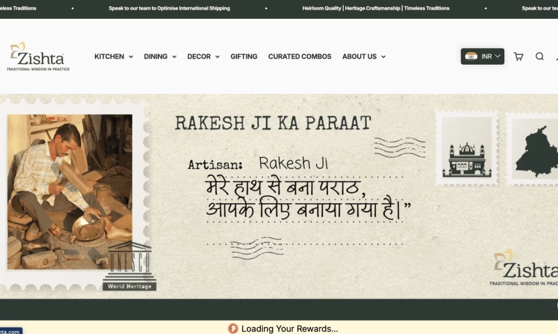 Sinelogix Technologies - Zishta Traditional Cookware & Handcrafted Products eCommerce Website