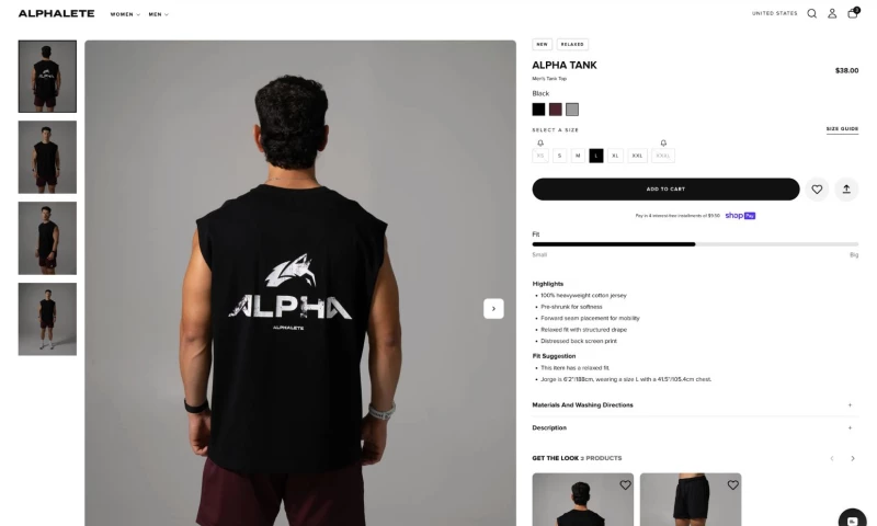 Liquid Lemon - Alphalete Custom Shopify Storefront