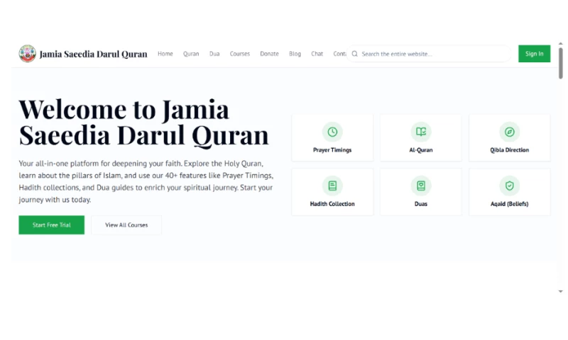 Utilizor - Jamia Saeedia Darul Quran Islamic Education & Digital Learning Platform