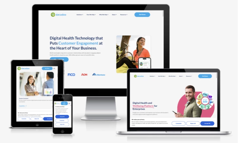 Dacadoo WordPress Elementor website