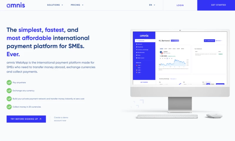 Amins WordPress B2B website