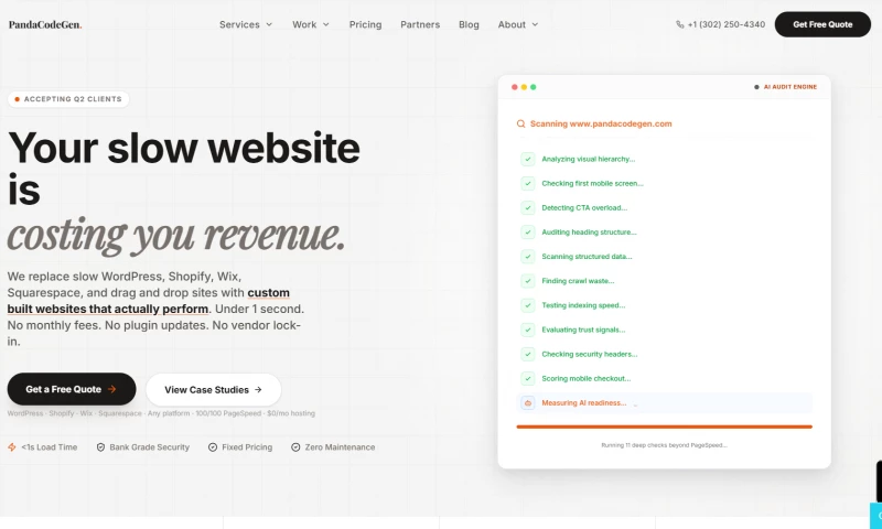 PandaCodeGen - PandaCodeGen Custom Next.js Agency Website