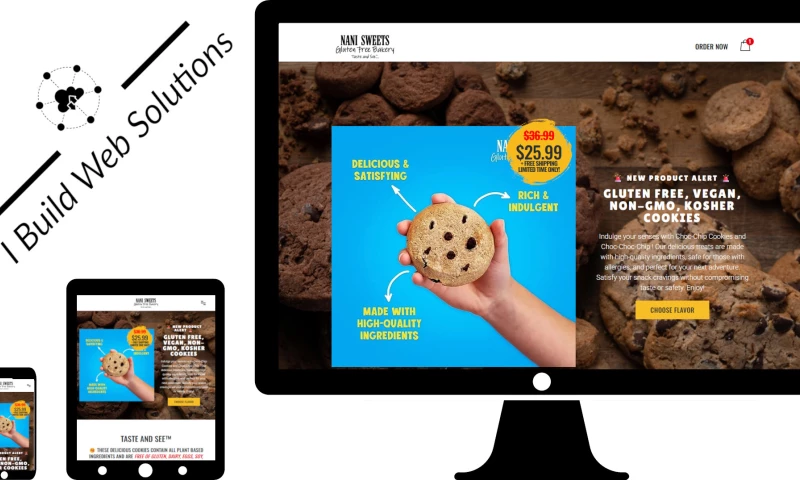 I Build Web Solutions - Nani Sweets Landing Page