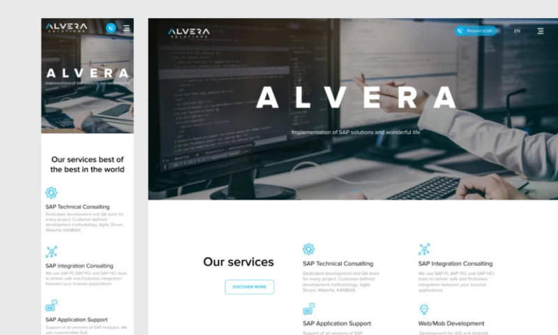 Aksamit Projects - Alvera Solutions Website Development