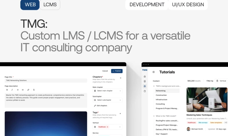 Custom LMS / LCMS for a Versatile IT Consulting Company