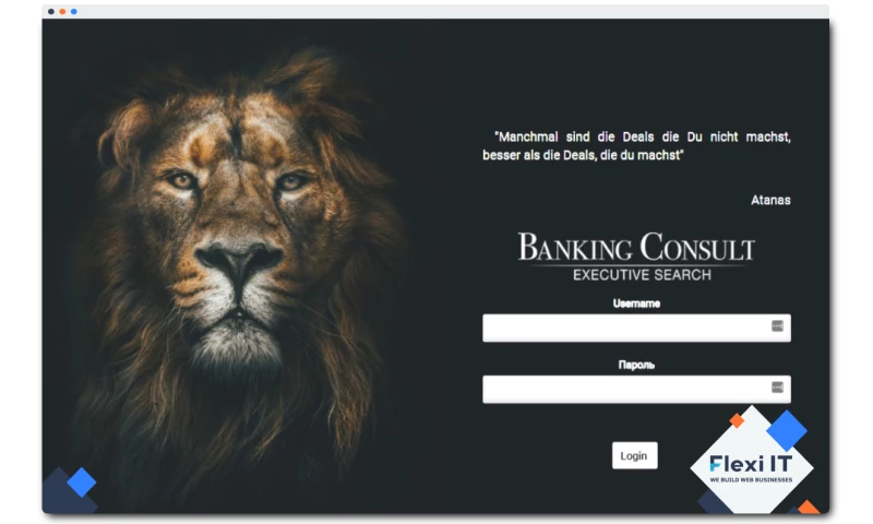 Flexi - Banking Consult - Custom CRM System