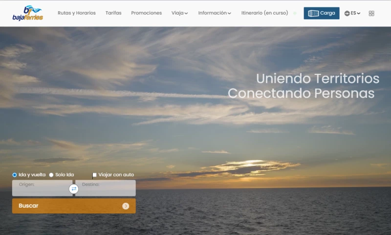 Universepage - Web site - Baja Feries