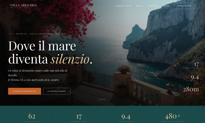 Sabriel Agency - Villa Arenaria - Sito Web Relais & Spa