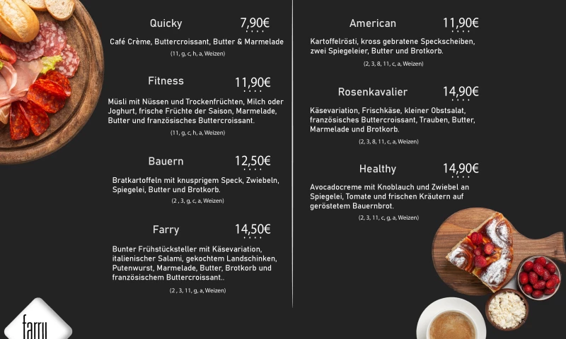 Sabriel Agency - Farry Coffee Grill Bar - Menu Digitale con QR Code