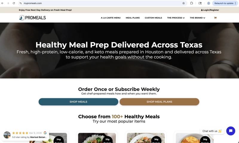 SEO & Technical Optimization for a Nationwide Meal Prep Company