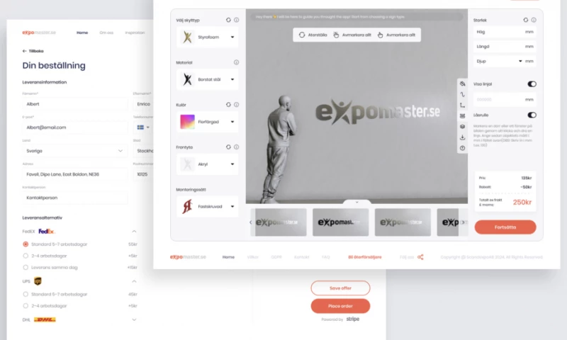 Flexi - 3D Sign Configurator | Full Stack Developer | Laravel Developer