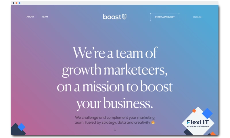 Flexi - BoostU - Website for the Digital Marketing Company