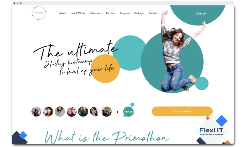 Flexi - Primothon - Website for Women Who Want to Find a Balance in Their Life