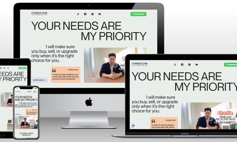 iDesignyour.site - Landing Page for real estate Agent in Singapore
