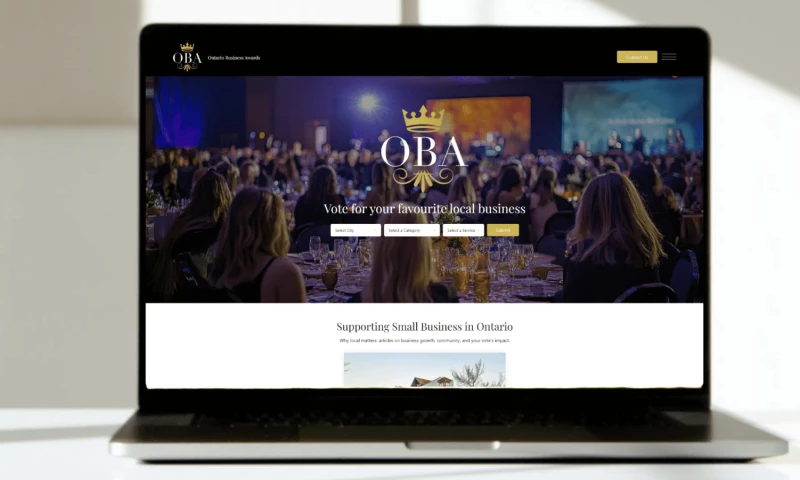 Macroblu Website Design Agency - Ontario Business Awards - Website