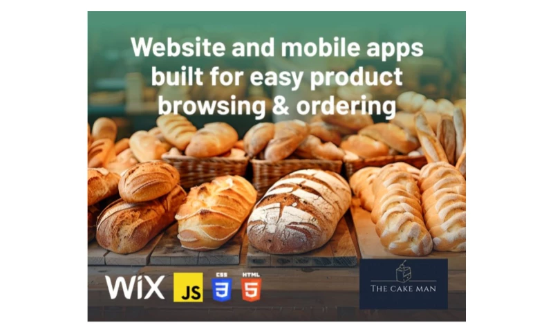 SynapseIndia Outsourcing - Wix ecommerce store for The Cake Man in UK