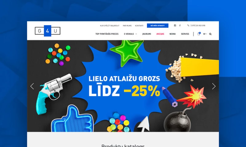 SMARTi - SMARTi has developed an e-commerce website for a Latvian retailer of entertainment goods.