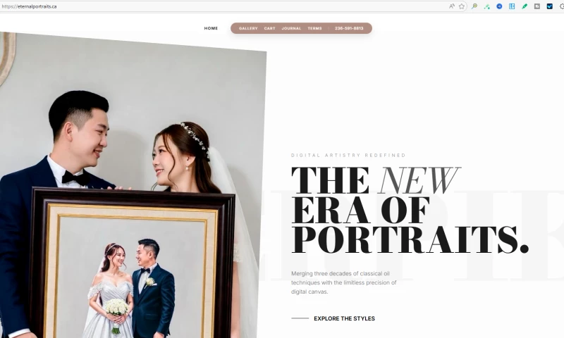 Amaranth Marketing Agency - Eternal Portrait Website ReDesign