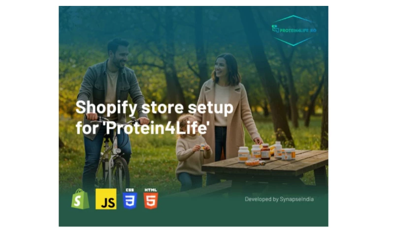 SynapseIndia Outsourcing - Shopify website for 'Protein4Life' in Romania