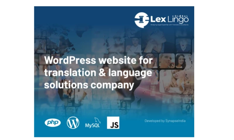 SynapseIndia Outsourcing - WordPress website for 'Lex Lingo Global' in Qatar