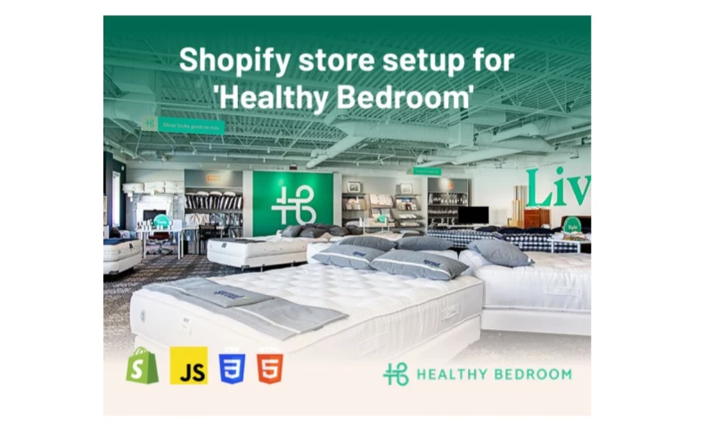 SynapseIndia Outsourcing - Shopify store for 'Healthy Bedroom' in Canada