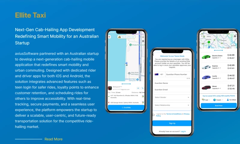 Next-Gen Cab-Hailing App Development Redefining Smart Mobility for an Australian Startup