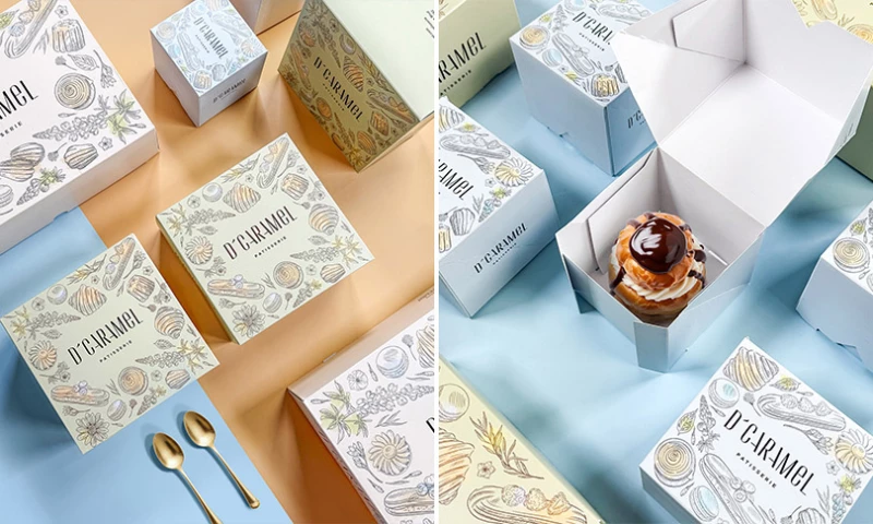 D'CARAMEL Patisserie. Brand Identity. Packaging