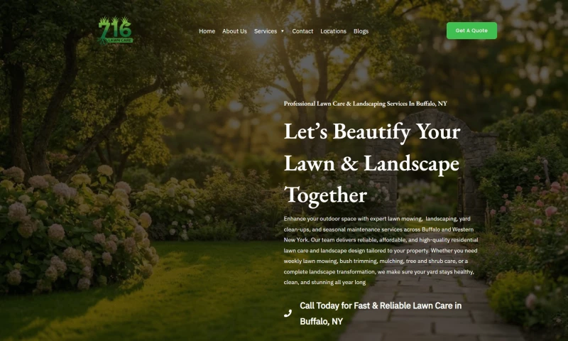 Calibre Associates - 716 Lawn Care Website