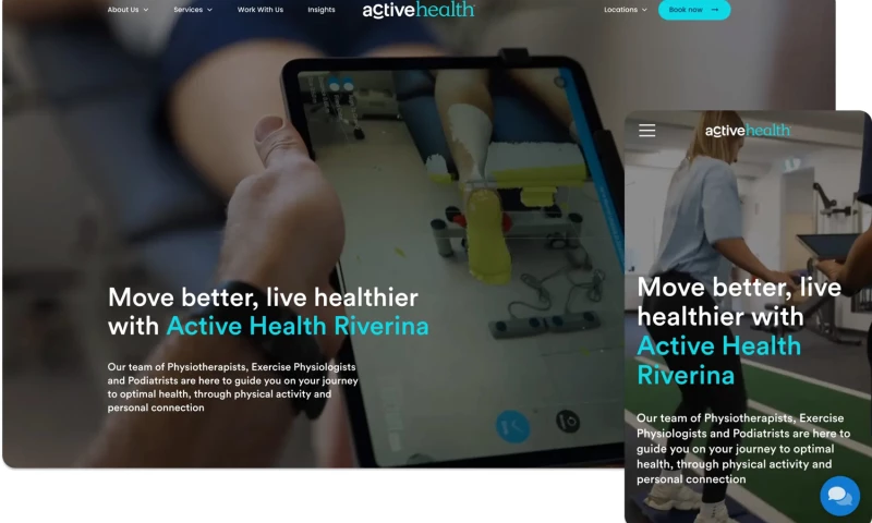 Active Health Riverina | Allied Health Webflow Build