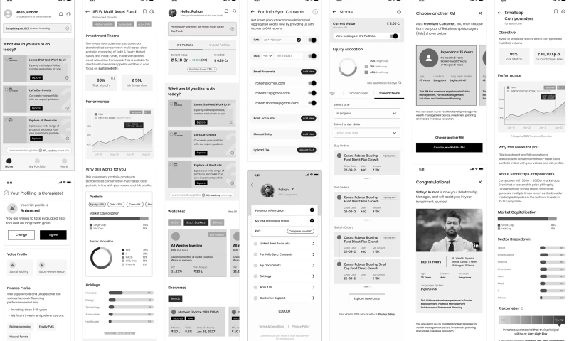 Lollypop Design Studio - Wealth 360 One Investment Platform Design