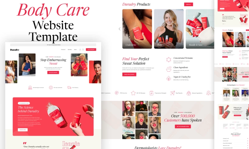 Duradry | Body care Brand | Web Design