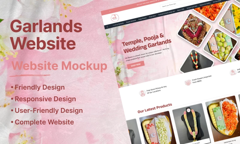 AA Flowers Website | Landing page