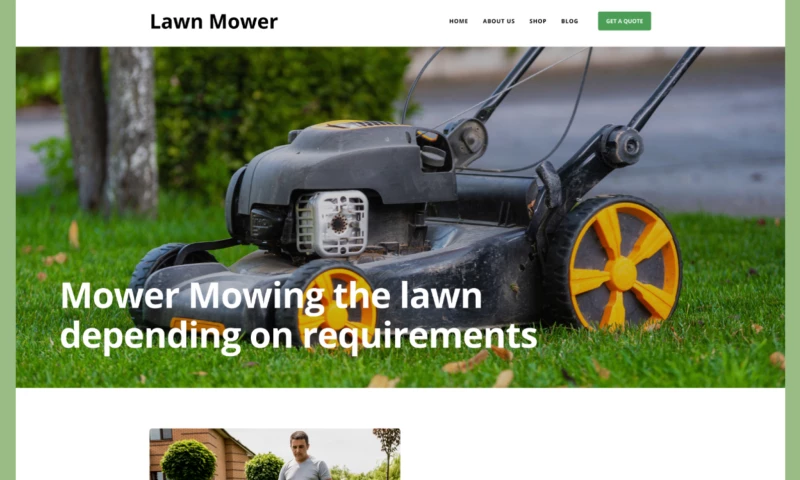 eWebWorld - Lawn Mowing Website | Landing Page