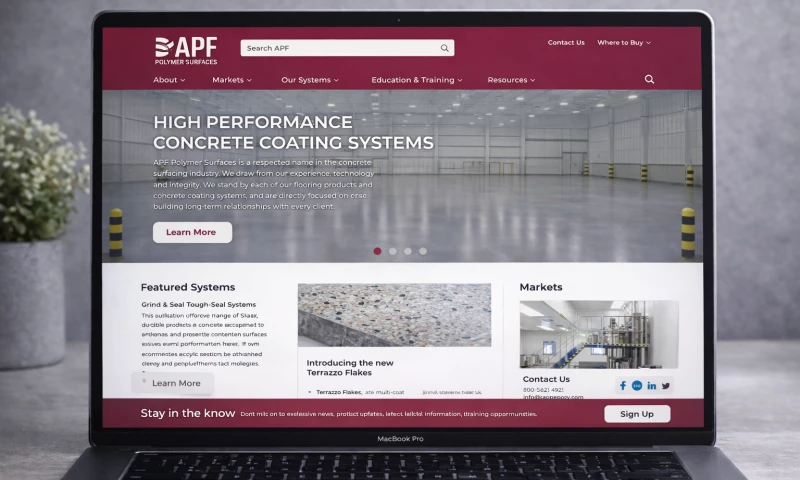 Hike Branding - High-Performance Industrial Website Design & Shopify Development for APF Polymer Surface