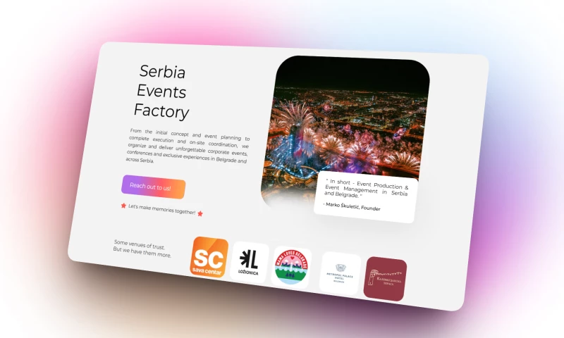 Web design - Event agency