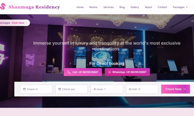 Gofillip - Shanmuga Residency Hotel & Booking Website