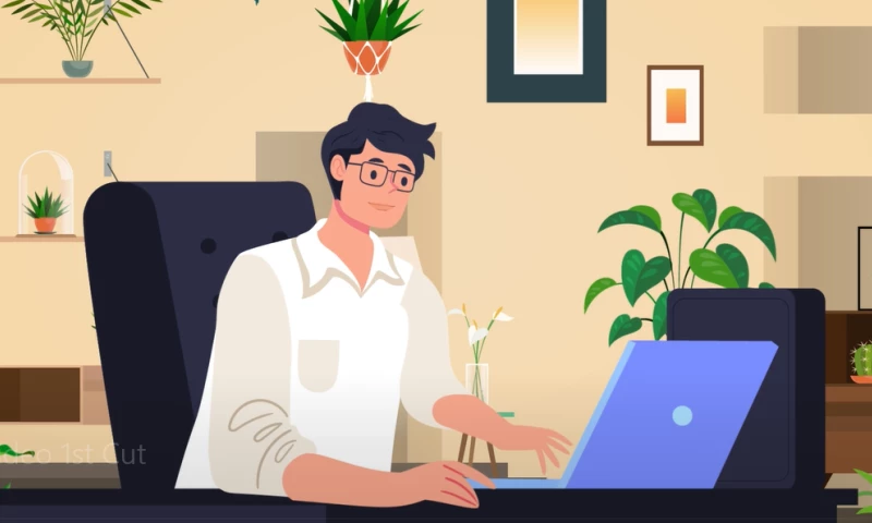 Pentagram Digital - Modern Workspace Illustration