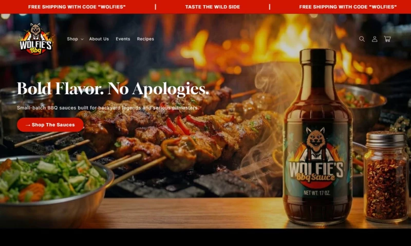 Digital Heroes - Wolfie's BBQ – Premium BBQ Sauces & Rubs eCommerce Store