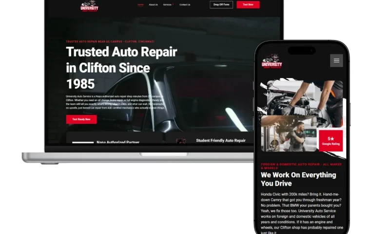University Auto Service - Website