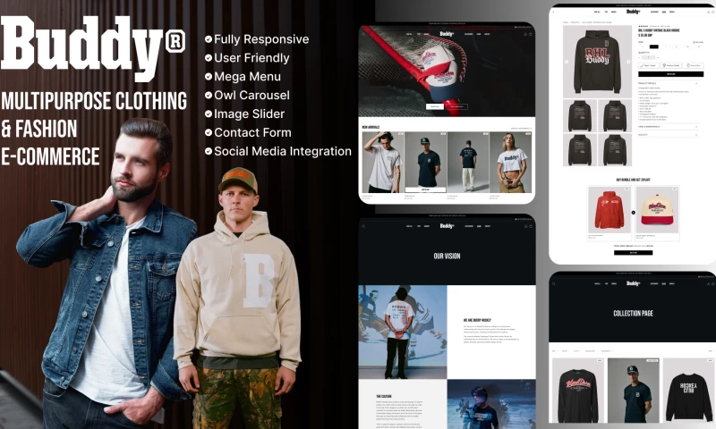 Buddy Hockey | Clothing Brand | Web Design