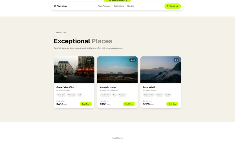 Regime Technologies - Travellax - Travel Agency Website