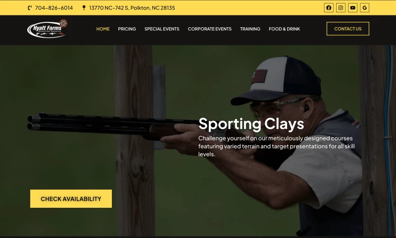 Hyatt Sporting Clays | Custom Web Design & UX