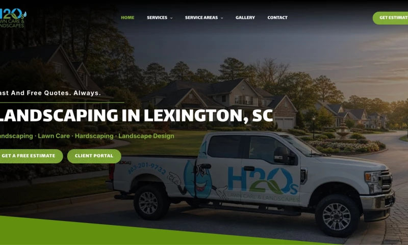 Monroe Media Company - H2Os Landscaping Site Redesign