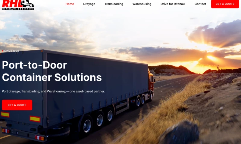 Kega Software - Ritehaul Logistics Website
