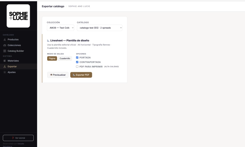 Salvatierra.digital - Sophie and Lucie - Catalog builder integration