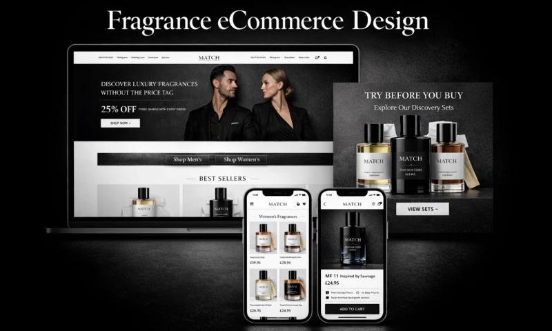 My Virtual Teams - Luxury Fragrance eCommerce Website Design Match Fragrances