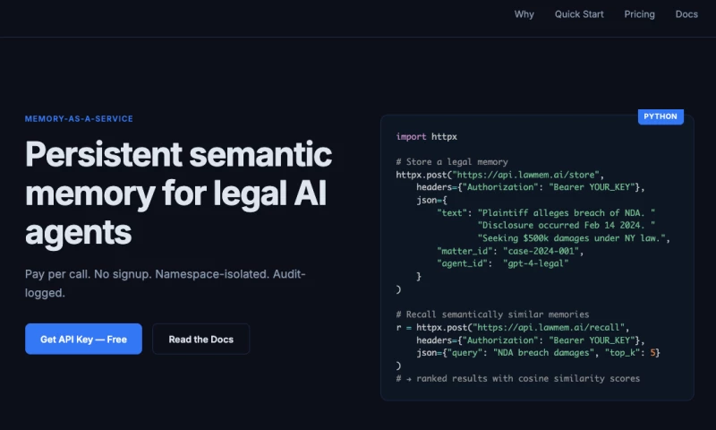 FloridAI Agency - LawMem.ai Memory-as-a-Service for Legal AI AgentsImage