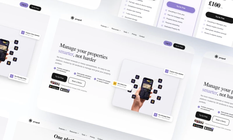 Zanacco Digital - Propell - Propert Management SaaS Marketing site