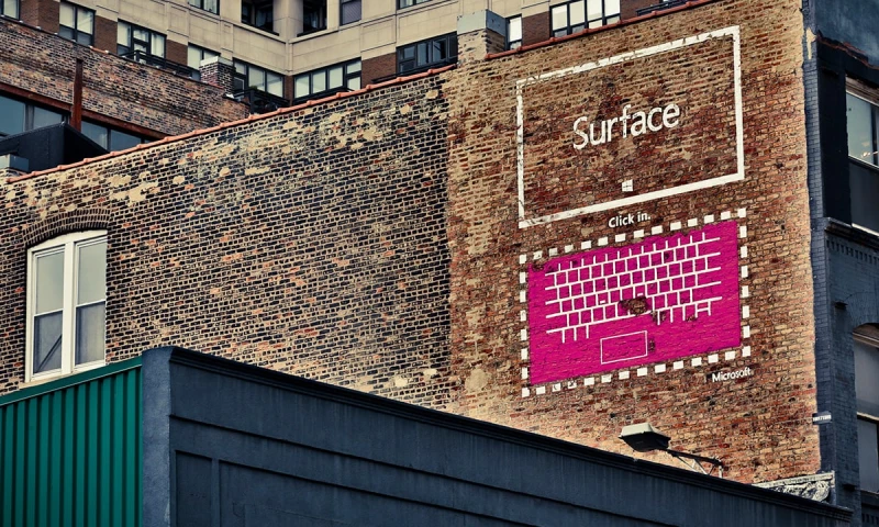 Launching Microsoft Surface Through Street Art