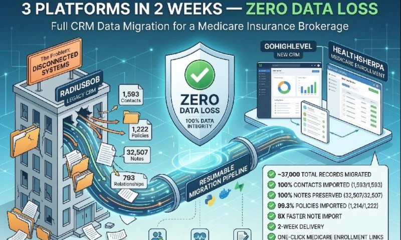 37,000 Records Migrated Across 3 Platforms in 2 Weeks Zero Data Loss